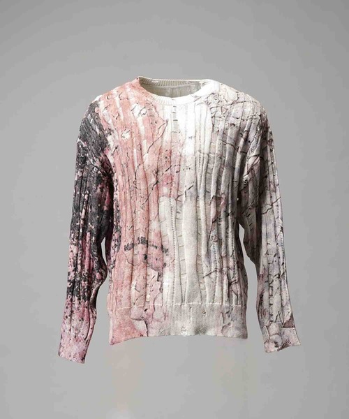 MAISON SPECIAL（メゾンスペシャル）の「《UNISEX》Wall Art Print Damage Knit Pullover/ウォールアートプリントダメージニットプルオーバー【MAISON SPECIAL/メゾンスペシャル】（ニット/セーター・メンズ・グレイッシュベージュ/グリーン/その他1・0/1/2）」の17枚目の写真