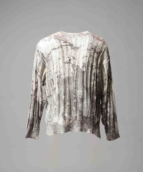 MAISON SPECIAL（メゾンスペシャル）の「《UNISEX》Wall Art Print Damage Knit Pullover/ウォールアートプリントダメージニットプルオーバー【MAISON SPECIAL/メゾンスペシャル】（ニット/セーター・メンズ・グレイッシュベージュ/グリーン/その他1・0/1/2）」の22枚目の写真