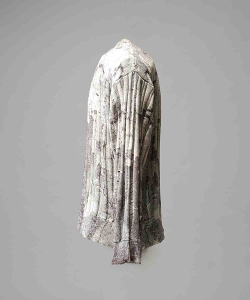 UNISEX》Wall Art Print Damage Knit Pullover/ウォールアートプリント