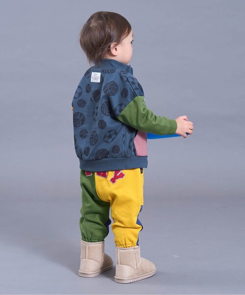 BIT'Z(ビッツ)の「【セットアップ可】ワッペン付き色んなボール総柄ジョガーパンツ(その他パンツ・キッズ・キナリ/ネイビー・80/90/95/100/110/120)」の6枚目の写真