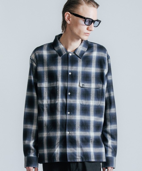 CRIMIE（クライミー）の「OMBRE CHECK SHIRT（シャツ/ブラウス・メンズ・ブラック/ブルー・M/L/XL/XXL）」の2枚目の写真