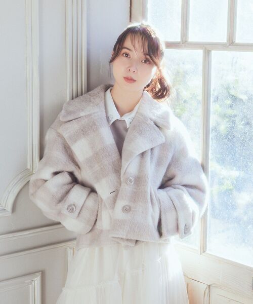 シャギーショートコート セール】【WEB限定】シャギーショートコート（ブルゾン）｜earth