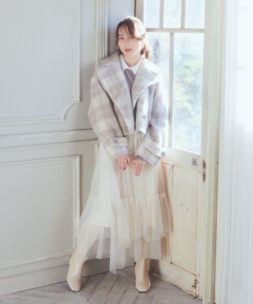 セール】【WEB限定】シャギーショートコート（ブルゾン）｜earth