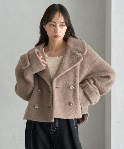 WEB限定】シャギーショートコート（ブルゾン）｜earth music&ecology