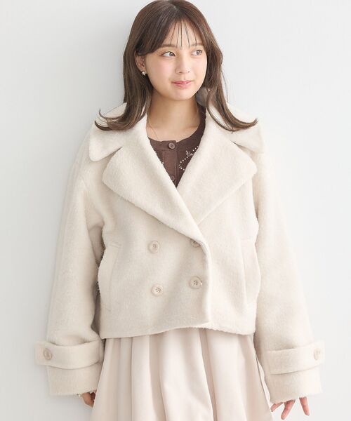 WEB限定】シャギーショートコート（ブルゾン）｜earth music&ecology