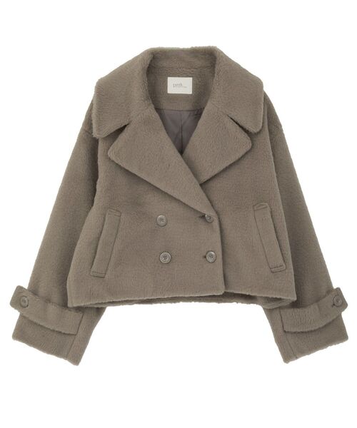 セール】【WEB限定】シャギーショートコート（ブルゾン）｜earth