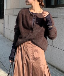 カーディガン/ボレロ（ブラウン/茶色系・カシミヤ）ファッション通販