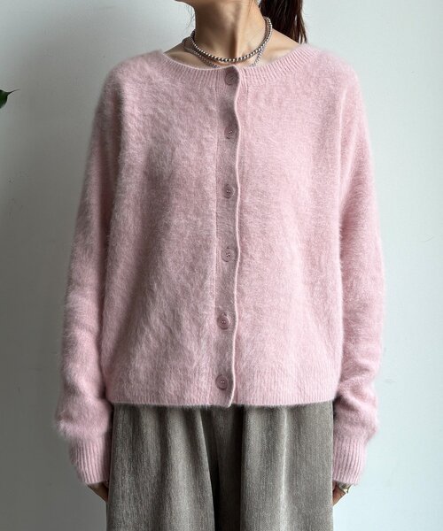 DouDou（ドゥドゥ）の「ファーカシミヤカーディガン（カーディガン/ボレロ・レディース・ホワイト/ブラウン/ピンク/モカ・FREE）」の8枚目の写真