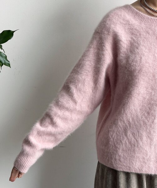 DouDou（ドゥドゥ）の「ファーカシミヤカーディガン（カーディガン/ボレロ・レディース・ホワイト/ブラウン/ピンク/モカ・FREE）」の13枚目の写真