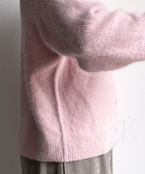 DouDou（ドゥドゥ）の「ファーカシミヤカーディガン（カーディガン/ボレロ・レディース・ホワイト/ブラウン/ピンク/モカ・FREE）」の14枚目の写真