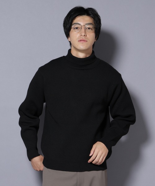 NANO universe(ナノユニバース)の「PBTストレッチタートルネックニット(ニット/セーター・メンズ・ネイビー/モカ/チャコール/ブラック・XL/L/M/S)」の2枚目の写真