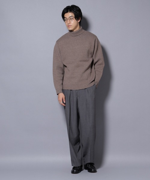 NANO universe(ナノユニバース)の「PBTストレッチタートルネックニット(ニット/セーター・メンズ・ネイビー/モカ/チャコール/ブラック・XL/L/M/S)」の8枚目の写真