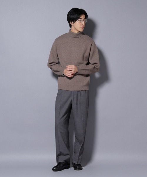 NANO universe(ナノユニバース)の「PBTストレッチタートルネックニット(ニット/セーター・メンズ・ネイビー/モカ/チャコール/ブラック・XL/L/M/S)」の9枚目の写真