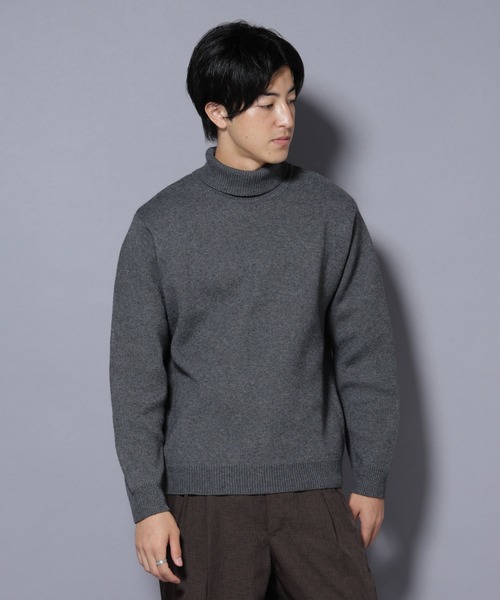 NANO universe(ナノユニバース)の「PBTストレッチタートルネックニット(ニット/セーター・メンズ・ネイビー/モカ/チャコール/ブラック・XL/L/M/S)」の20枚目の写真