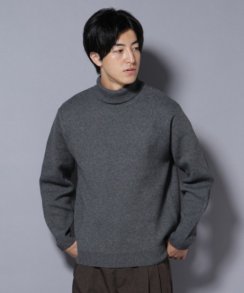 NANO universe(ナノユニバース)の「PBTストレッチタートルネックニット(ニット/セーター・メンズ・ネイビー/モカ/チャコール/ブラック・XL/L/M/S)」の19枚目の写真