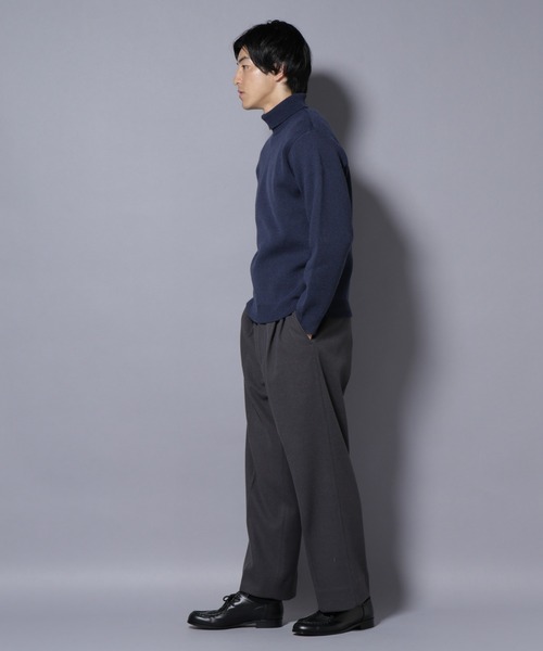 NANO universe(ナノユニバース)の「PBTストレッチタートルネックニット(ニット/セーター・メンズ・ネイビー/モカ/チャコール/ブラック・XL/L/M/S)」の17枚目の写真