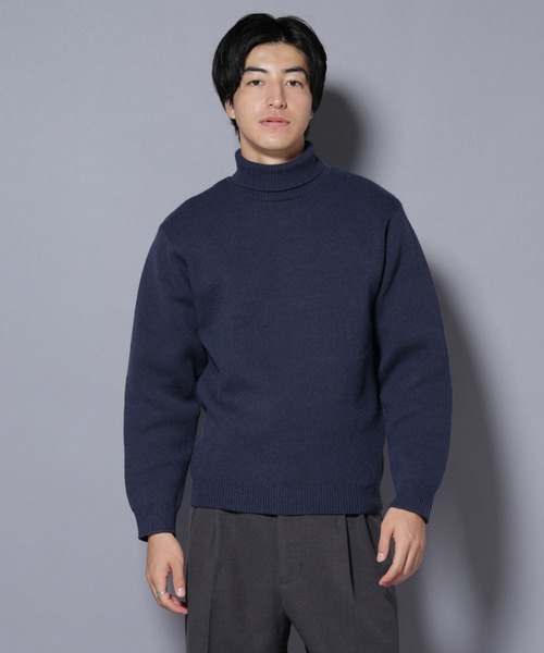 NANO universe(ナノユニバース)の「PBTストレッチタートルネックニット(ニット/セーター・メンズ・ネイビー/モカ/チャコール/ブラック・XL/L/M/S)」の12枚目の写真