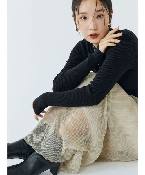 ラグナムーン✨新品タグ付✨ランダムプリーツグロスロングスカート　ラメ入り ラグナムーン✨新品タグ付✨ランダムプリーツグロスロング