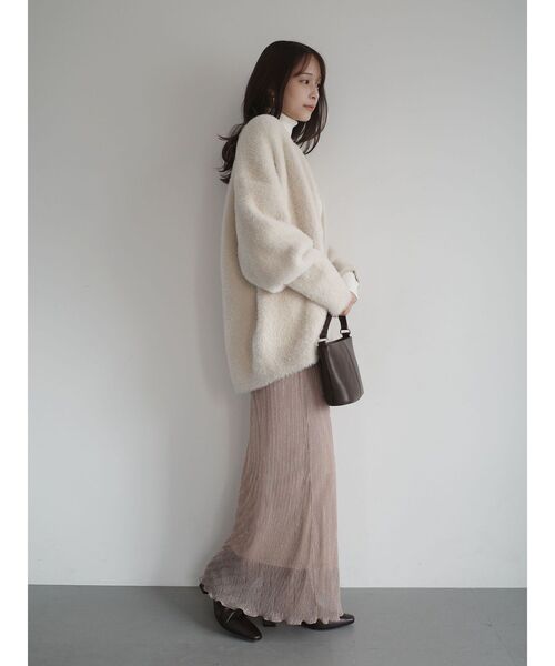 LAGUNAMOON（ラグナムーン）の「シアーラメプリーツIラインスカート（スカート・レディース・ベージュ/ピンク・SMALL/MEDIUM）」の15枚目の写真