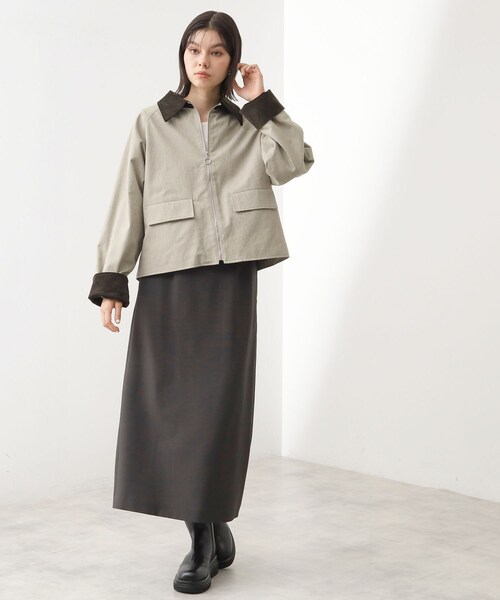 THE SHOP TK （ザ ショップ ティーケー ）の「カバーオールジャケット【洗える】（ブルゾン・レディース・ナチュラル/カーキ・12/13）」の20枚目の写真