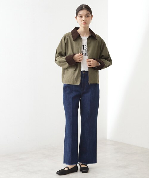 THE SHOP TK （ザ ショップ ティーケー ）の「カバーオールジャケット【洗える】（ブルゾン・レディース・ナチュラル/カーキ・12/13）」の6枚目の写真