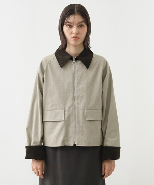 THE SHOP TK （ザ ショップ ティーケー ）の「カバーオールジャケット【洗える】（ブルゾン・レディース・ナチュラル/カーキ・12/13）」の8枚目の写真