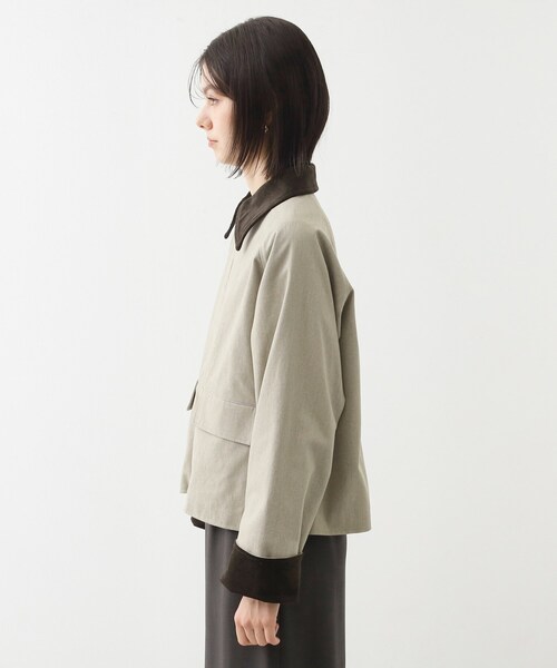 THE SHOP TK （ザ ショップ ティーケー ）の「カバーオールジャケット【洗える】（ブルゾン・レディース・ナチュラル/カーキ・12/13）」の9枚目の写真