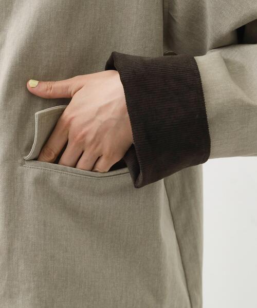 THE SHOP TK （ザ ショップ ティーケー ）の「カバーオールジャケット【洗える】（ブルゾン・レディース・ナチュラル/カーキ・12/13）」の14枚目の写真