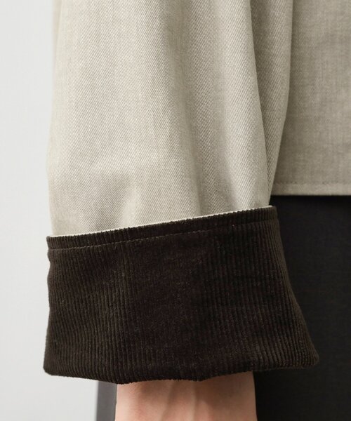 THE SHOP TK （ザ ショップ ティーケー ）の「カバーオールジャケット【洗える】（ブルゾン・レディース・ナチュラル/カーキ・12/13）」の15枚目の写真