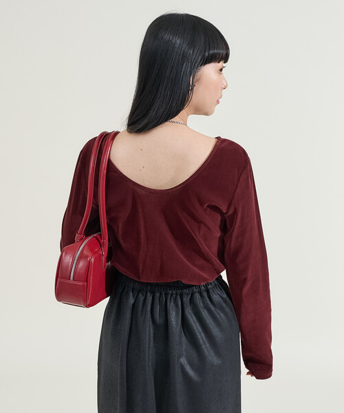 FREAK'S STORE（フリークスストア）の「ベロア バックオープンロンT（T