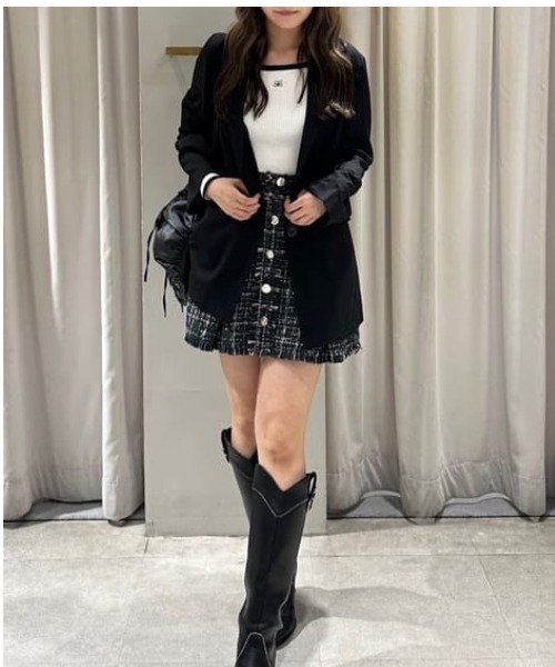 セール】Rロゴバックリボンオフショルニットトップス 秋服 冬服