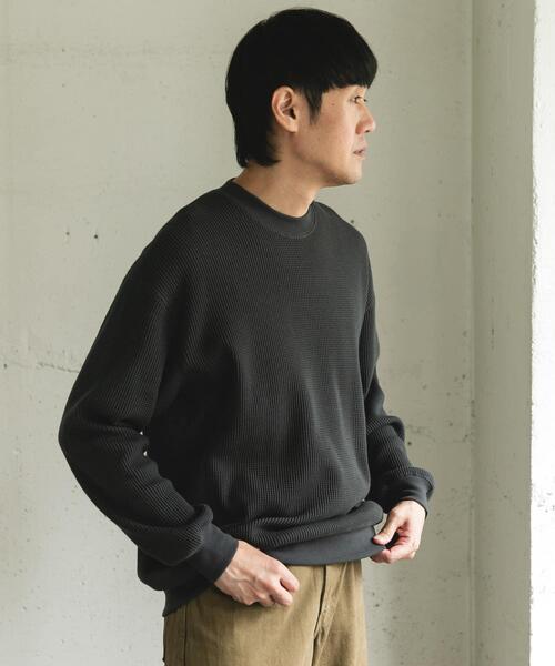 URBAN RESEARCH DOORS（アーバンリサーチドアーズ）の「『UR TECH』ワッフルロングスリーブTシャツ（Tシャツ/カットソー・メンズ・ブラウン/ホワイト系その他/チャコールグレー・MEDIUM/LARGE）」の20枚目の写真