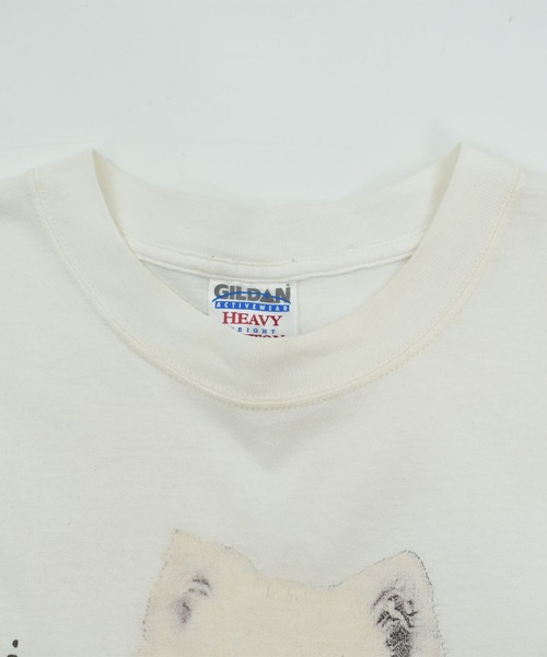 VINTAGE(ヴィンテージ)の「【USED】90’s GILDAN “American Eskimo” アニマル Tシャツ(Tシャツ/カットソー・メンズ・ホワイト・X-LARGE)」の7枚目の写真