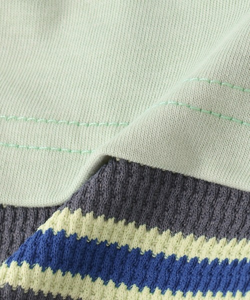 KP BOY（ケーピーボーイ）の「車アップリケ レイヤード風長袖Tシャツ（Tシャツ/カットソー・キッズ・オレンジ/ミント・100cm/120cm/90cm/110cm/80ｃｍ）」の7枚目の写真