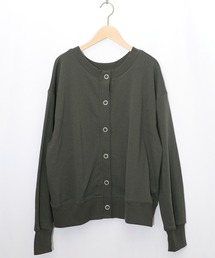 ScoLar 152740：オーロラ箔ロゴプリント 接触冷感カーディガン ScoLar カーディガン 152740：オーロラ箔ロゴプリント 接触冷感