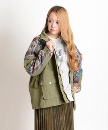 MARAI（マーライ）の「オルテガ柄ショートモッズジャケット（ブルゾン・レディース）」