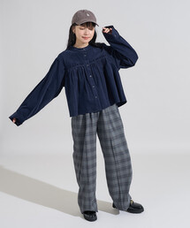 ＜セットアップ対応＞ コーデュロイ ギャザーシャツ