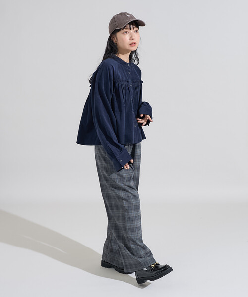 FREAK'S STORE(フリークスストア)の「<セットアップ対応> コーデュロイ ギャザーシャツ(シャツ/ブラウス・レディース・ナチュラル/ネイビー/ワインレッド・フリ-)」の16枚目の写真