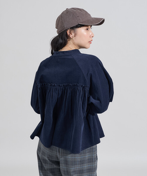 FREAK'S STORE(フリークスストア)の「<セットアップ対応> コーデュロイ ギャザーシャツ(シャツ/ブラウス・レディース・ナチュラル/ネイビー/ワインレッド・フリ-)」の21枚目の写真