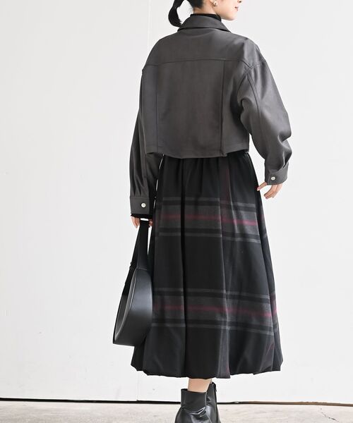 rps（アールピーエス）の「スエードポンチジップショートジャケット（ブルゾン・レディース・ブラウン/モカ/チャコールグレー/アイボリー/ブラック系その他4/ダークブラウン・フリー）」の15枚目の写真