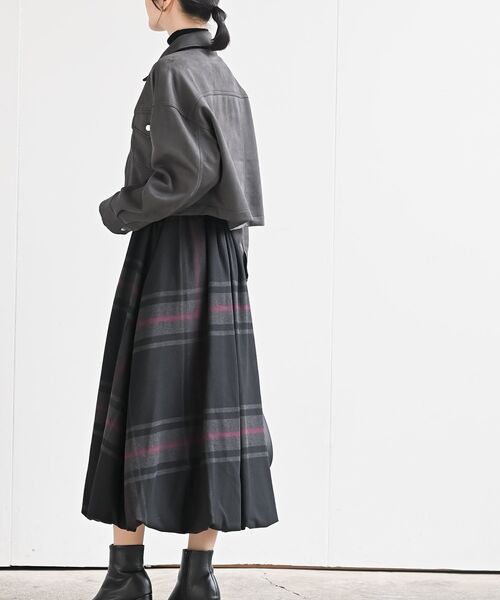 rps（アールピーエス）の「スエードポンチジップショートジャケット（ブルゾン・レディース・ブラウン/モカ/チャコールグレー/アイボリー/ブラック系その他4/ダークブラウン・フリー）」の16枚目の写真