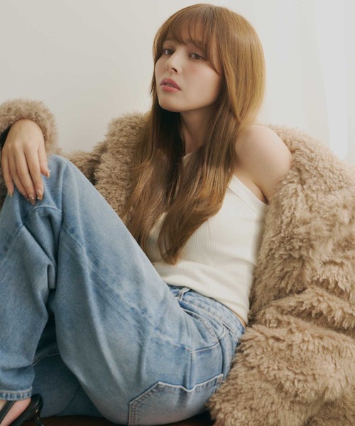 Lepus Fae（レプスフェイ）の「プードルボアブルゾン（ブルゾン・レディース・ピンク/モカ/アイボリー・1/0）」の12枚目の写真