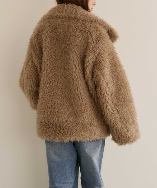 Lepus Fae（レプスフェイ）の「プードルボアブルゾン（ブルゾン・レディース・ピンク/モカ/アイボリー・1/0）」の21枚目の写真