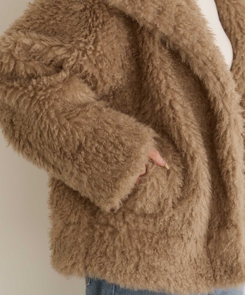 Lepus Fae（レプスフェイ）の「プードルボアブルゾン（ブルゾン・レディース・ピンク/モカ/アイボリー・1/0）」の22枚目の写真