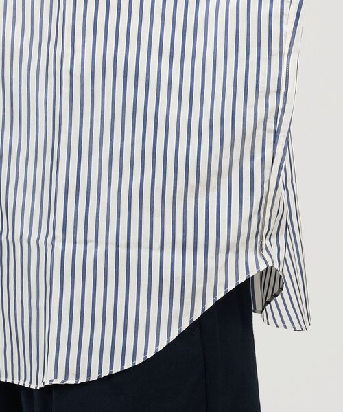 HAVERSACK（ハバーザック）の「HAVERSACK ATTIRE シルク バンドカラーロングシャツ（シャツ/ブラウス・メンズ・ブルー/ブルー系その他・L/M）」の9枚目の写真