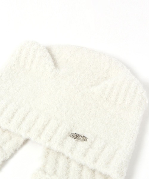 repipi armario（レピピ アルマリオ）の「クマミミワッチ（ニットキャップ/ビーニー・キッズ・ブラック系その他/ホワイト・FREE）」の13枚目の写真