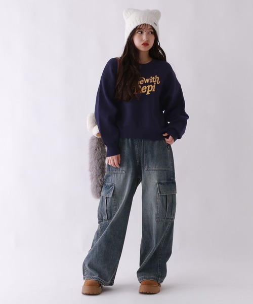 repipi armario（レピピ アルマリオ）の「クマミミワッチ（ニットキャップ/ビーニー・キッズ・ブラック系その他/ホワイト・FREE）」の16枚目の写真