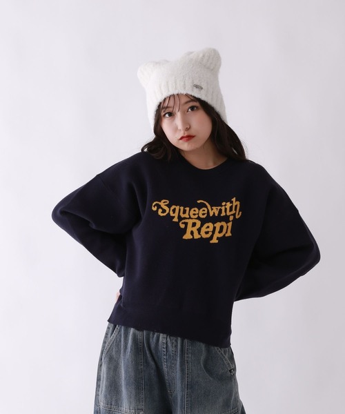 repipi armario（レピピ アルマリオ）の「クマミミワッチ（ニットキャップ/ビーニー・キッズ・ブラック系その他/ホワイト・FREE）」の18枚目の写真