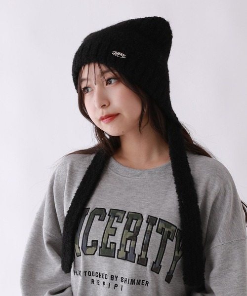 repipi armario（レピピ アルマリオ）の「クマミミワッチ（ニットキャップ/ビーニー・キッズ・ブラック系その他/ホワイト・FREE）」の19枚目の写真