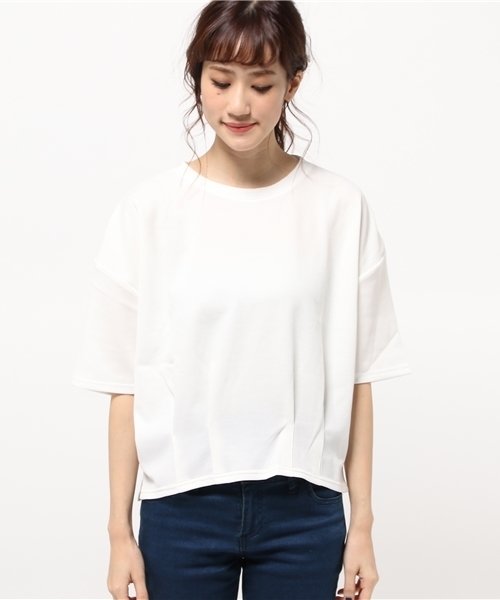 OUTLET（アウトレット）の「【Discoat Petit】タック入リショートP/O（Tシャツ/カットソー・レディース・ホワイト・MEDIUM/LARGE）」の5枚目の写真